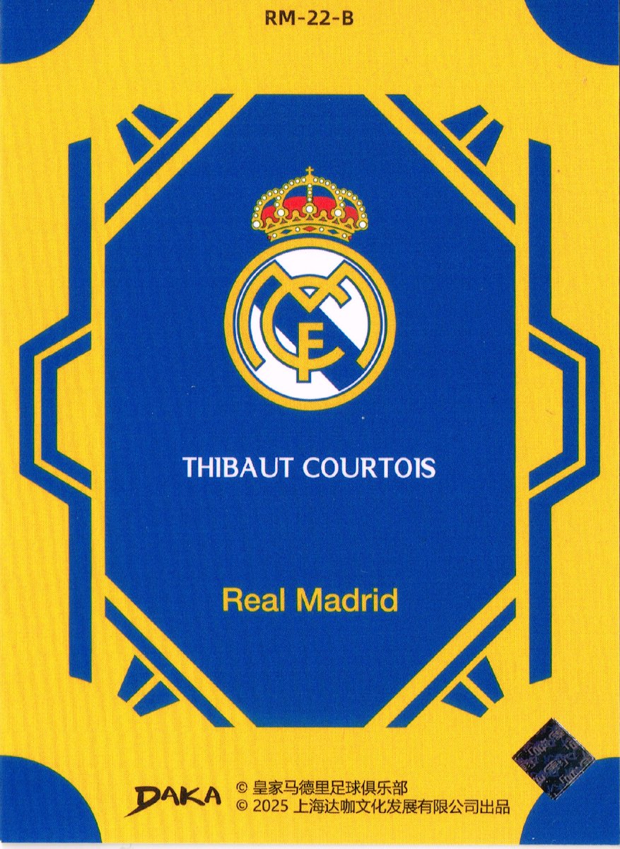 Reverso - Tarjeta Thibaut Courtois DAKA 2025 #N/A