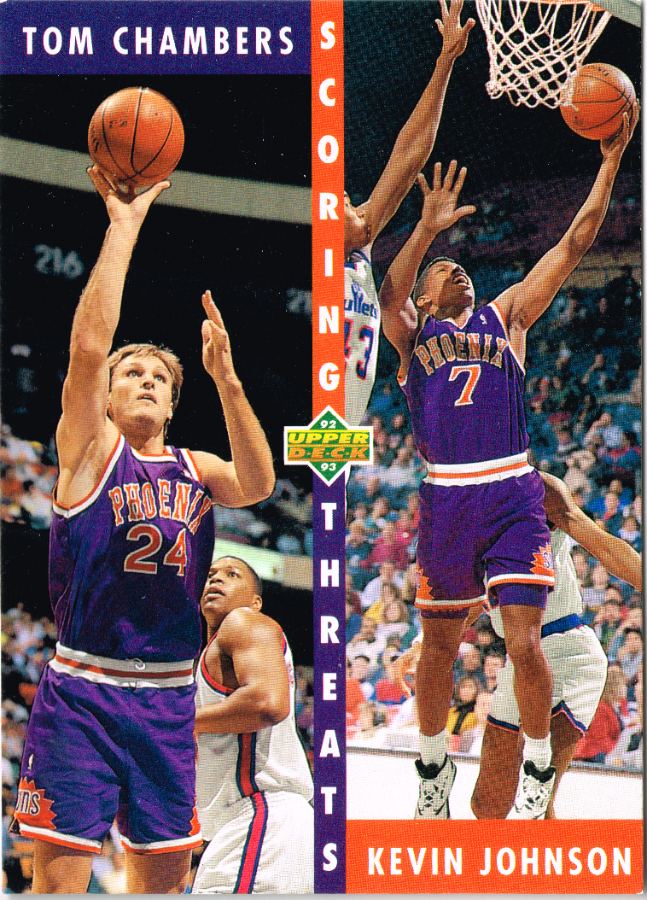 Tarjeta Tom Chambers / Kevin Johnson Upper Deck 1992 #64