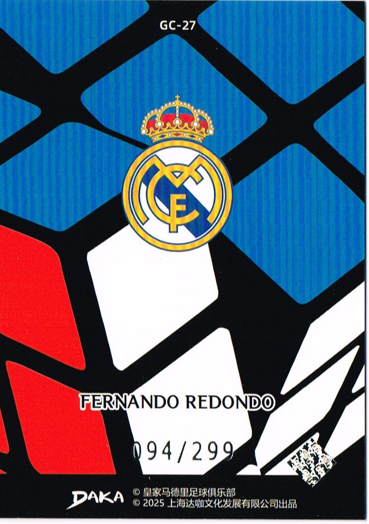 Reverso - Tarjeta Fernando Redondo DAKA 2025 #N/A