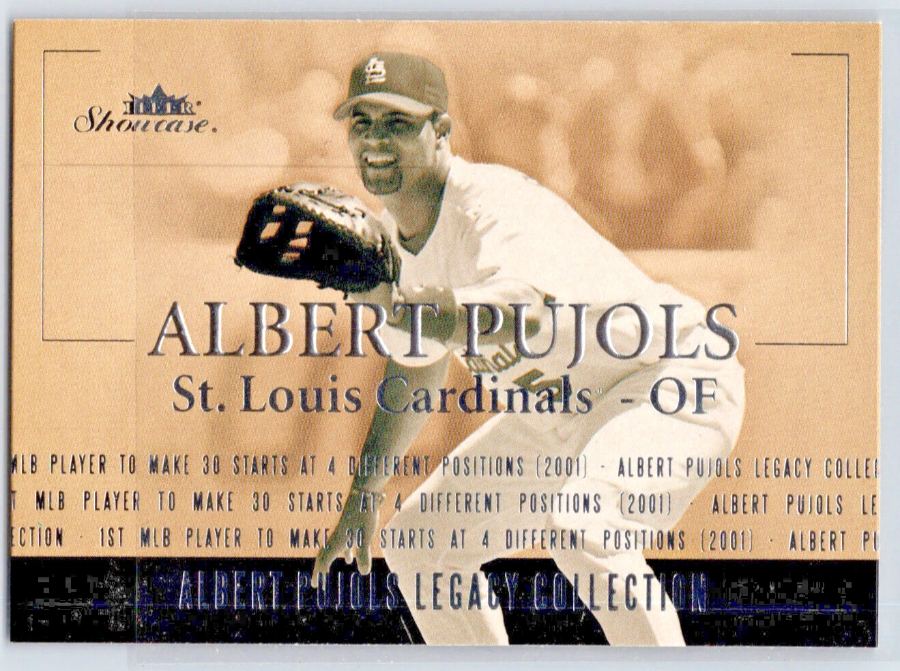 Tarjeta Albert Pujols Fleer Showcase 2004 #4 OF 10L