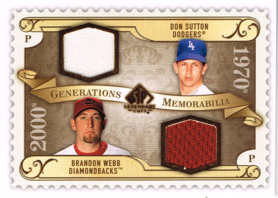 Tarjeta Don Sutton & Brandon Webb Upper Deck 2009 #GM-SW