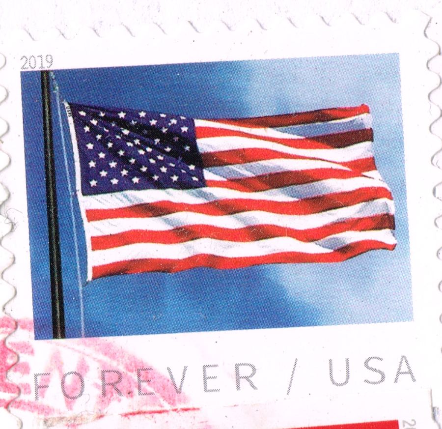 Tarjeta "U.S. Flag USPS 2023 #Scott #5788