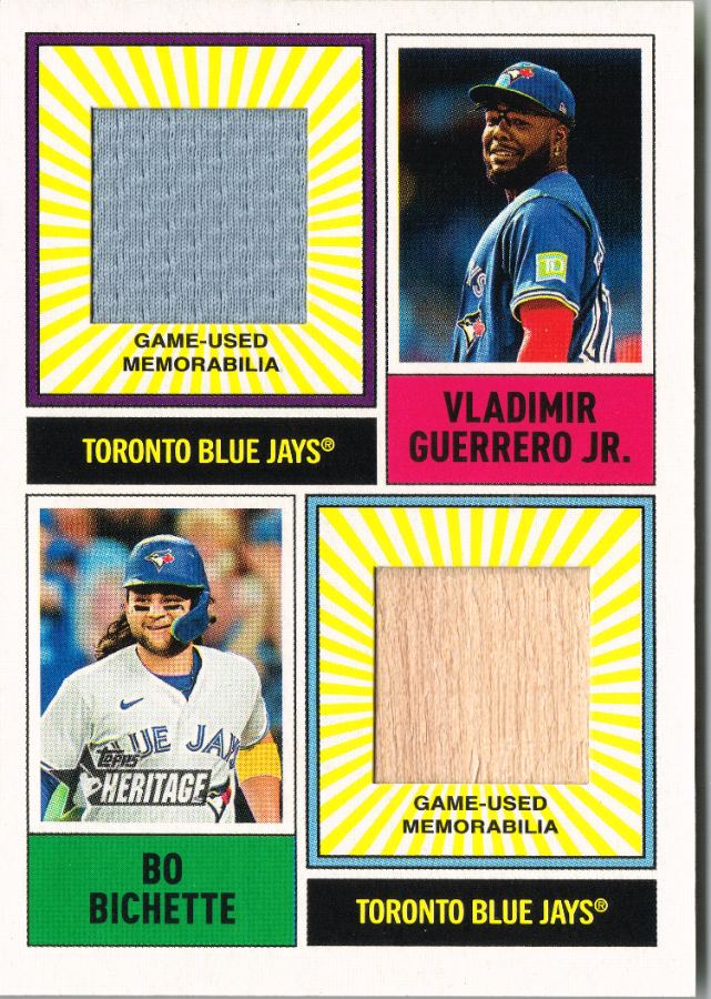 Tarjeta Vladimir Guerrero Jr. & Bo Bichette Topps 2025 #DPMCR-GB