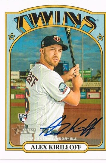 Tarjeta Alex Kirilloff Topps Heritage 2021