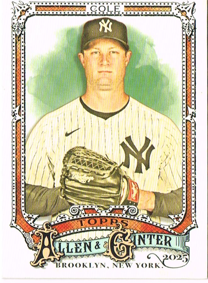 Tarjeta Gerrit Cole Topps Allen & Ginter 2025 #No. 5328