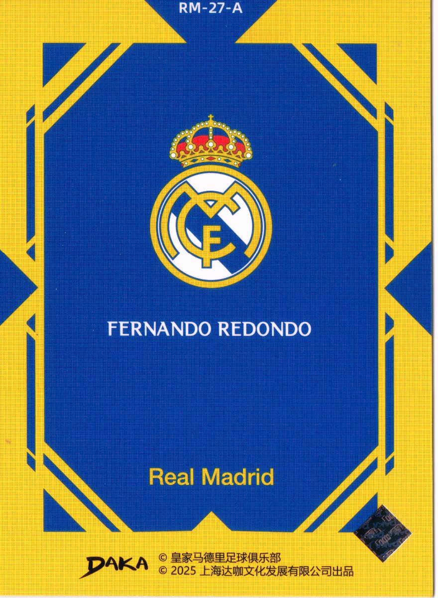 Reverso - Tarjeta Fernando Redondo DAKA 2025 #RM-27-A