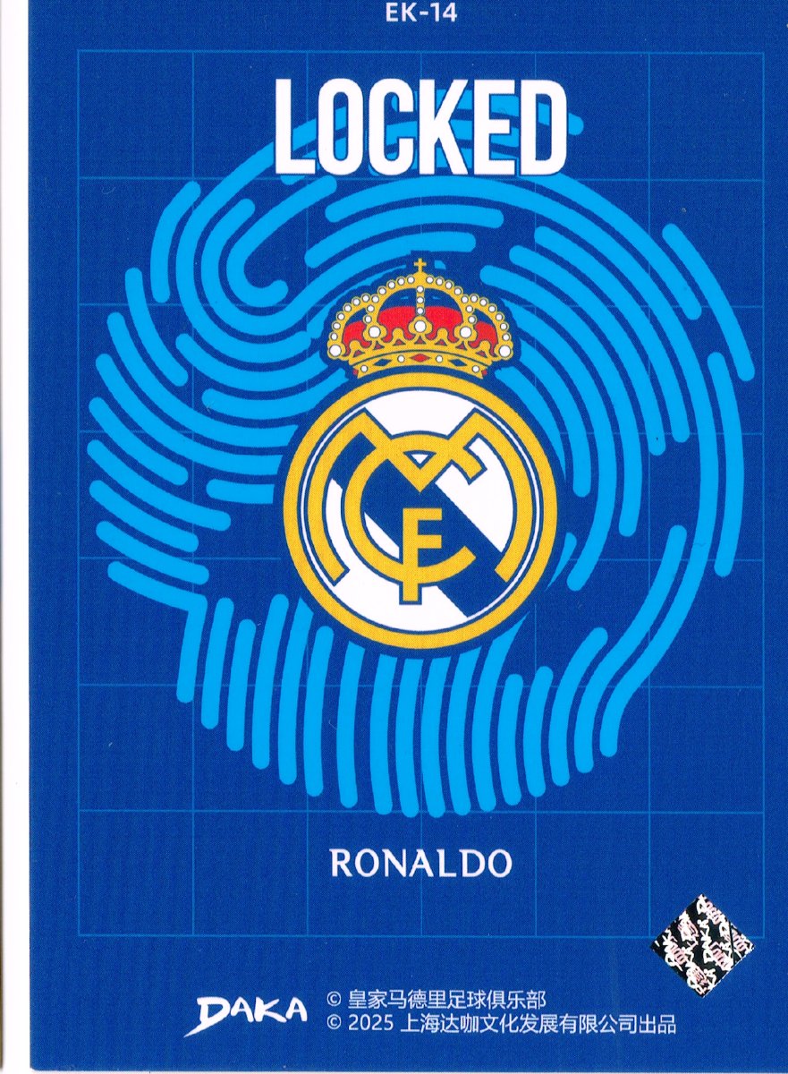 Reverso - Tarjeta Ronaldo DAKA 2025 #EK-14