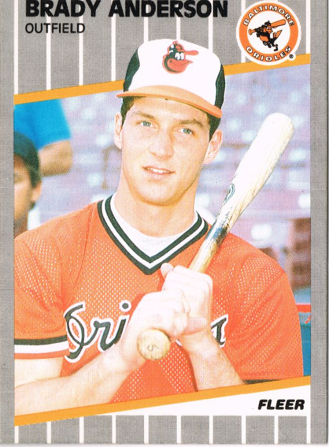 Tarjeta Brady Anderson Fleer 1989 #606